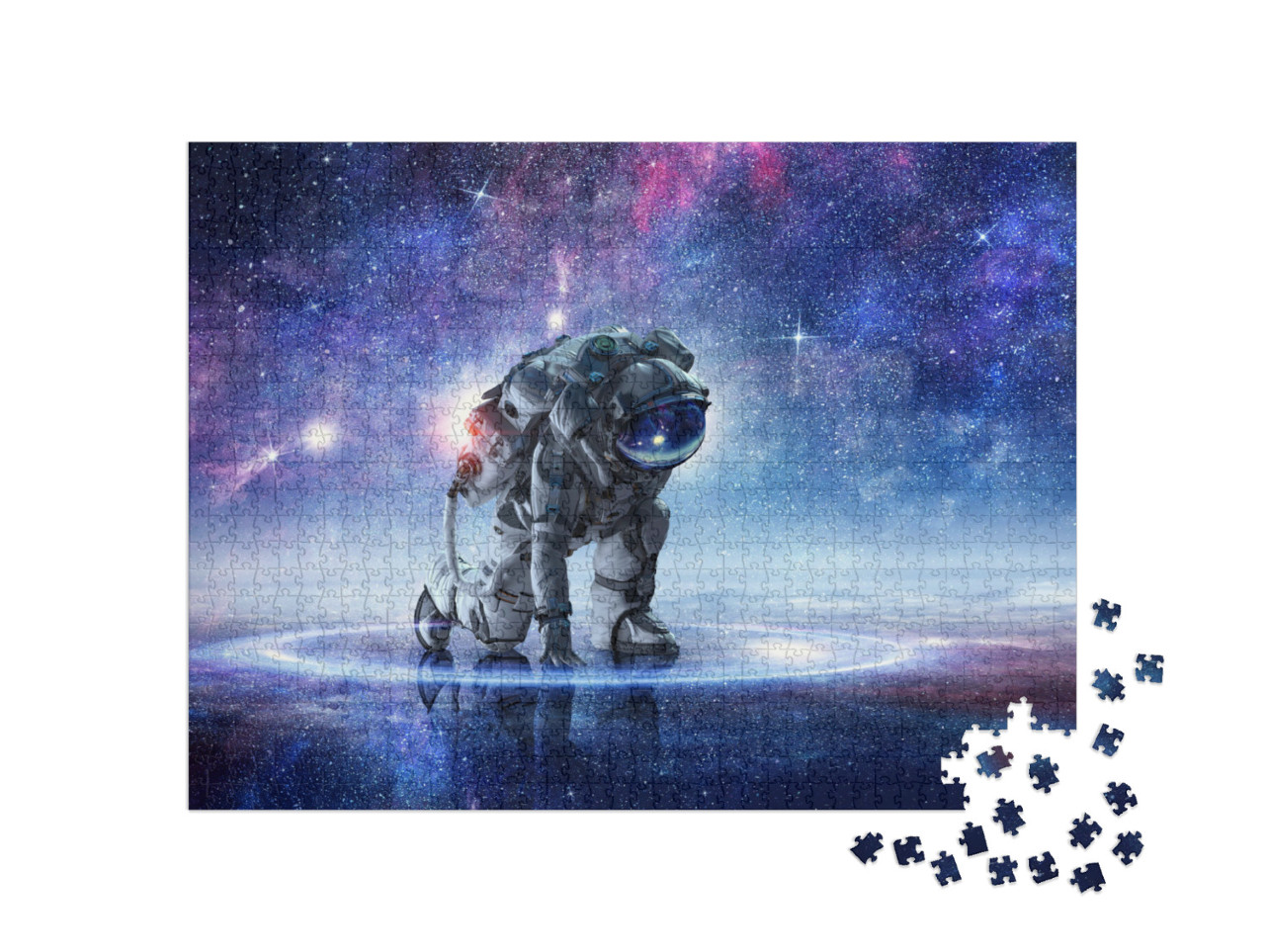 Puzzel 1000 stukjes „Astronaut begint te lopen“
