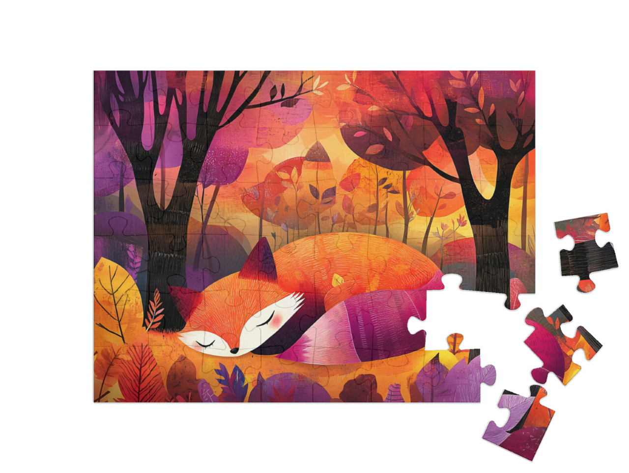 Puzzel 48 stukjes „Vos Ferdinand in dromenland“
