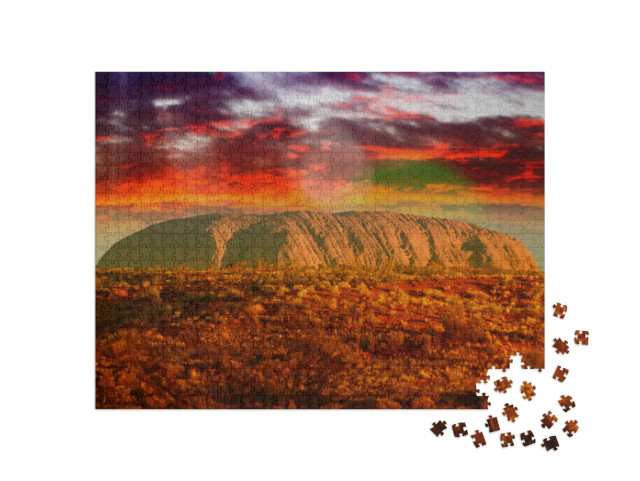 Puzzel 1000 stukjes „Australische outbackkleuren in augustus“