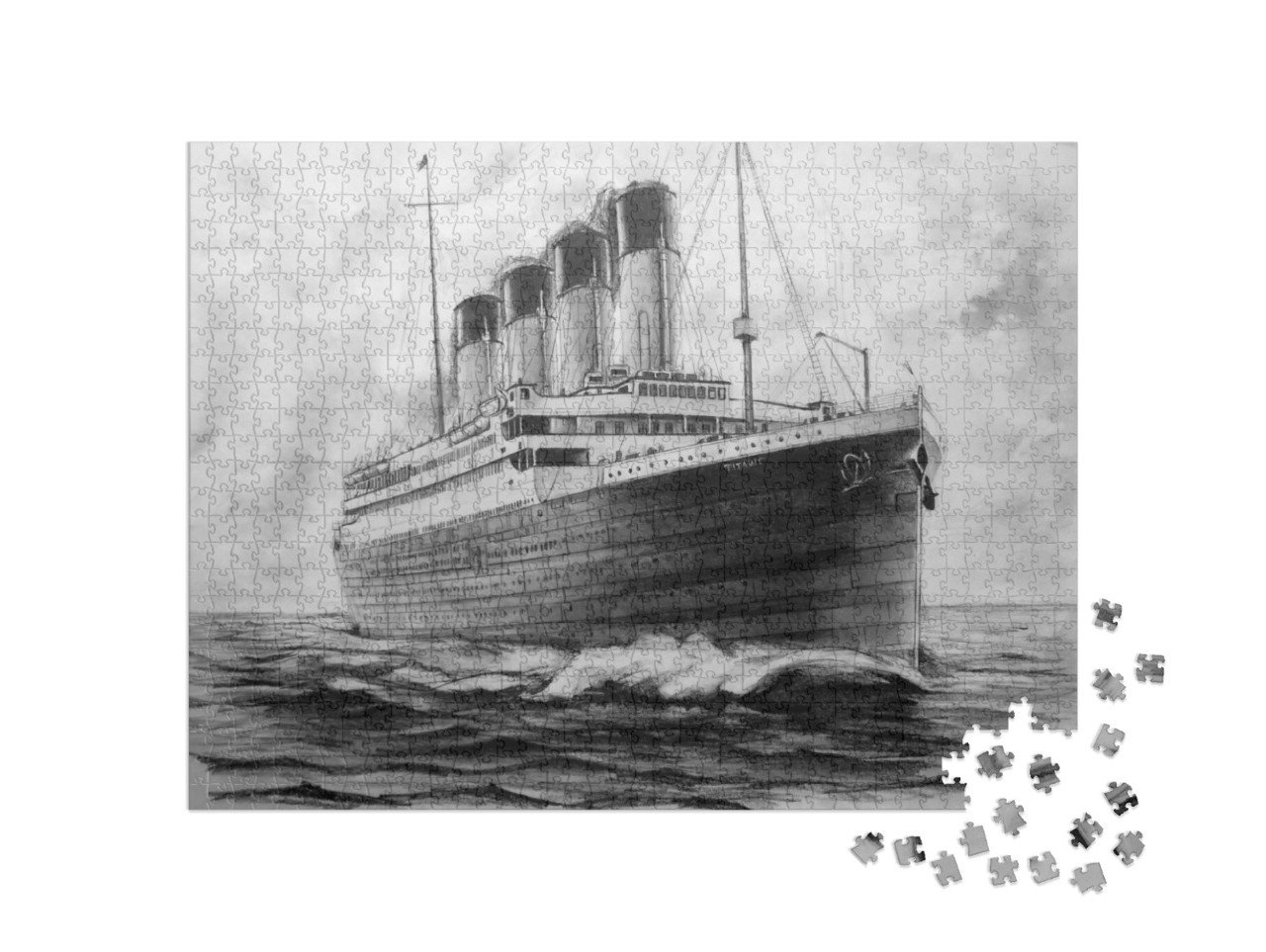 Puzzel 1000 stukjes „Afbeelding van een Titanic-potlood“