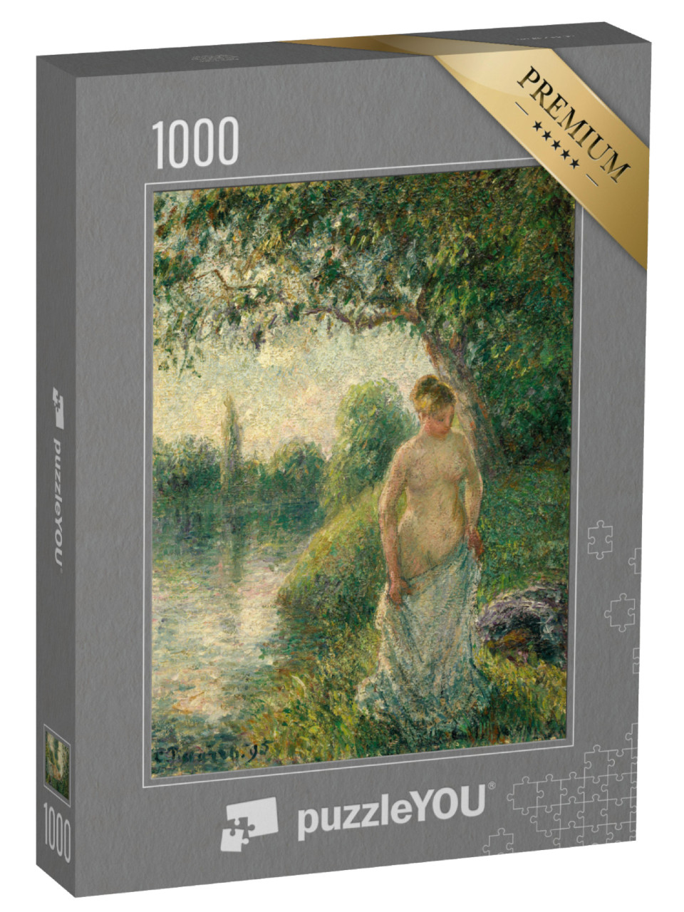 Puzzel 1000 stukjes „Camille Pissarro - De baadster“