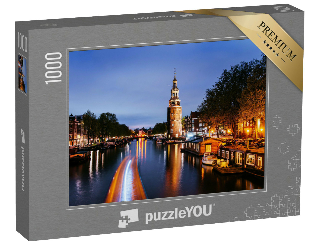 Puzzel 1000 stukjes „Zomernacht in Amsterdam“