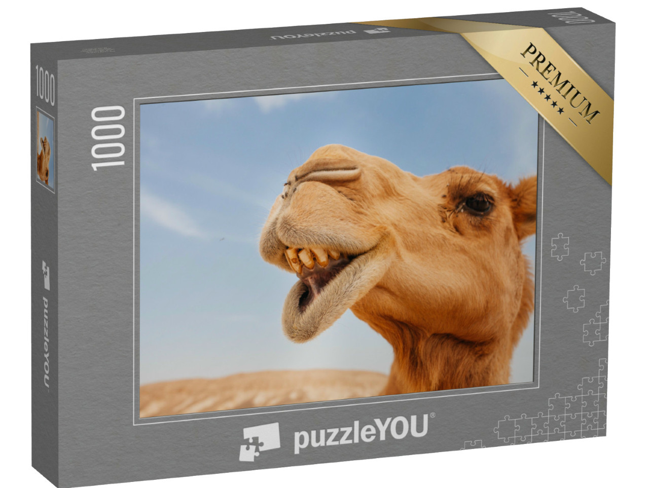 Puzzel 1000 stukjes „Grappige close-up van een kameel“
