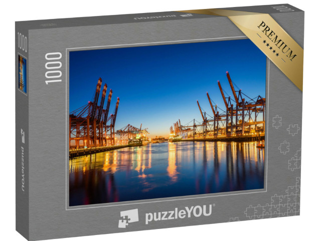 Puzzel 1000 stukjes „Haven van Hamburg, Duitsland“
