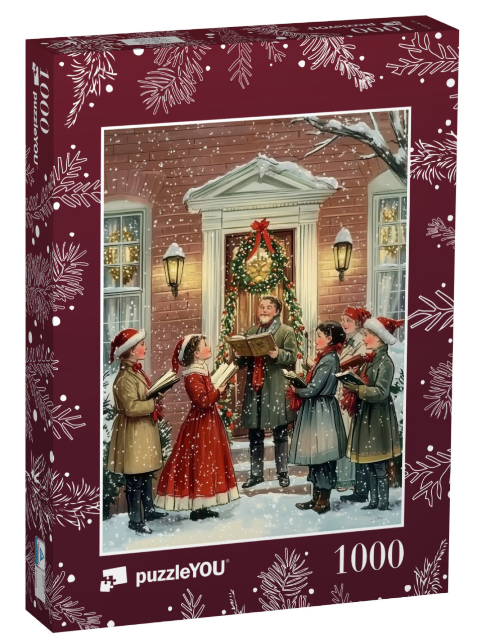 Puzzel 1000 stukjes „Une chorale de Noël chante des chansons la veille de Noël“