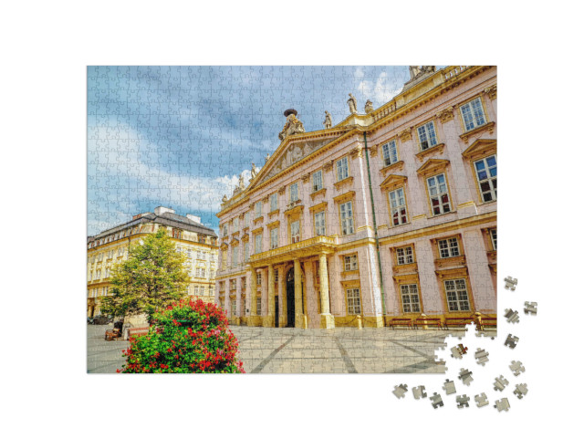 Puzzel 1000 stukjes „Primaatspaleis in het historische centrum van Bratislava, Slowakije“