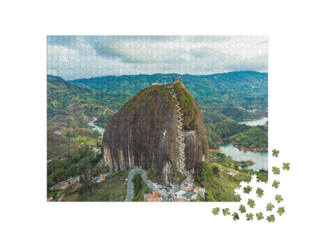 Puzzel 1000 stukjes „Granietrotsen in Guatape, Colombia“
