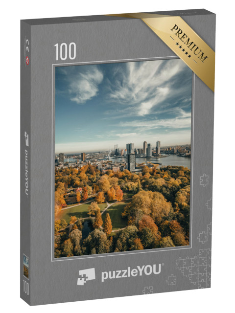 Puzzel 100 stukjes „Skyline van Rotterdam, Nederland“