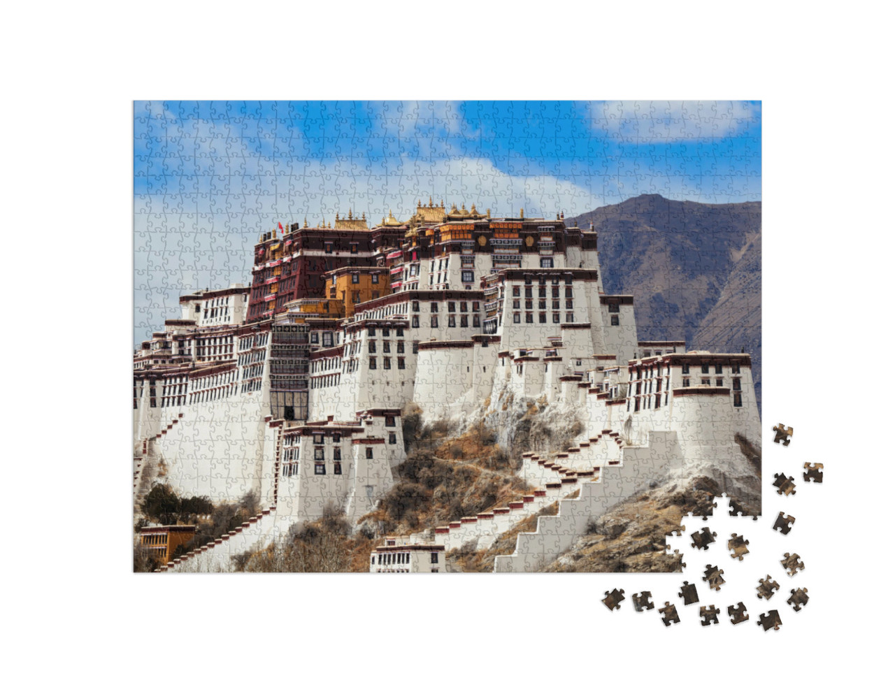 Puzzel 1000 stukjes „Indrukwekkend Potala Paleis in Tibet“