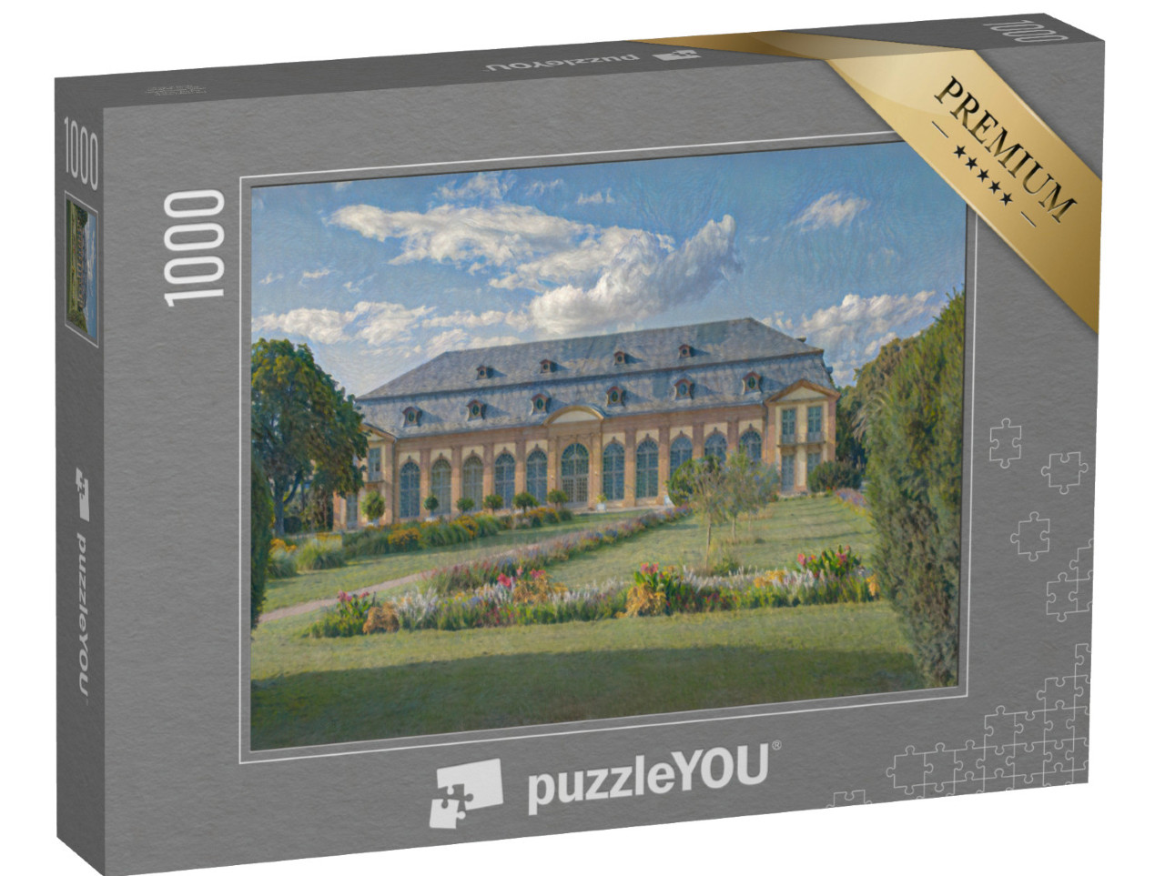 Puzzel 1000 stukjes „in de kunststijl van Claude Monet - Oud huis in Darmstadt, Hessen, Duitsland“