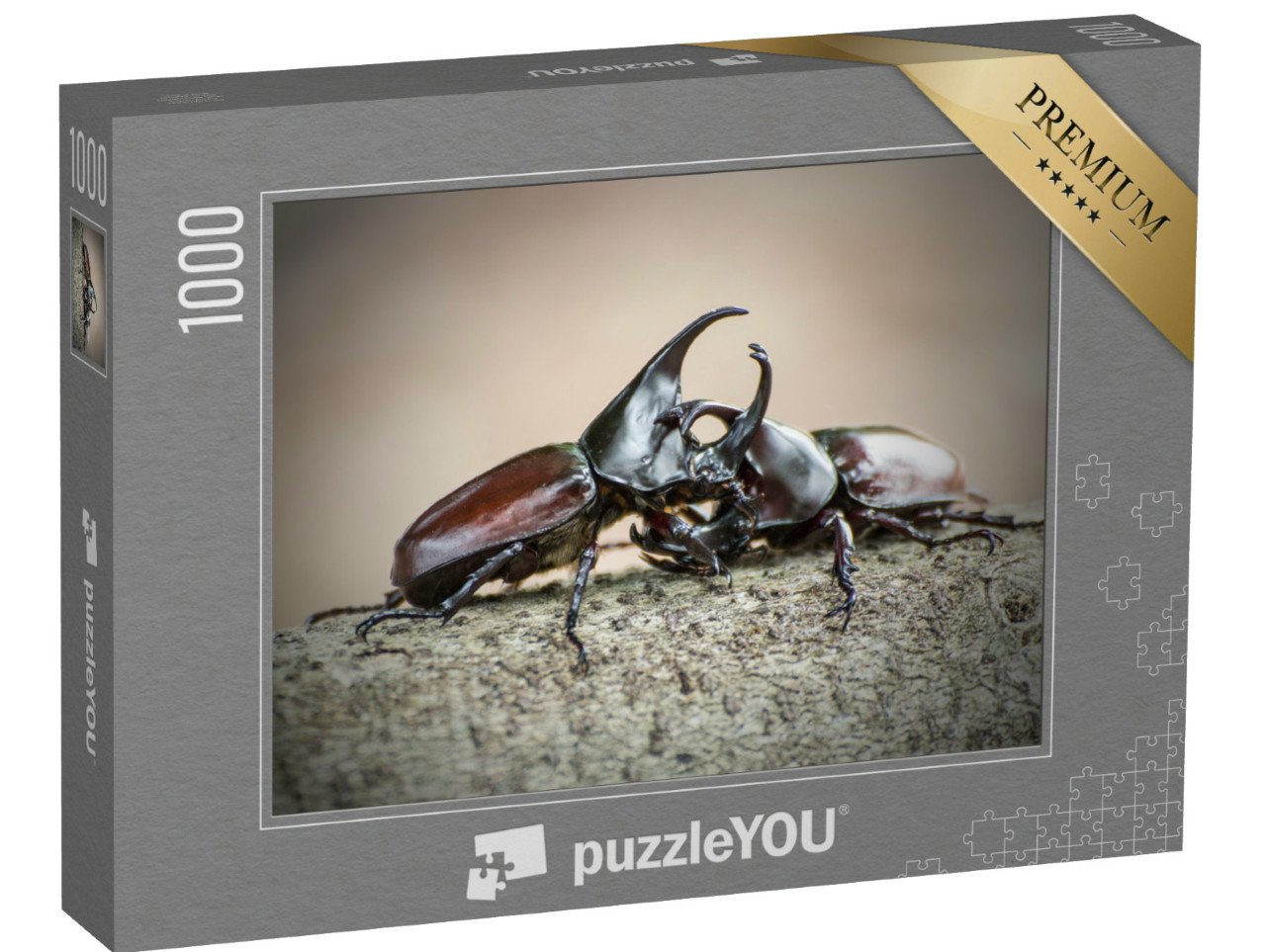 Puzzel 1000 stukjes „Neushoornkever, ook bekend als neushoornkever of vechtkever“