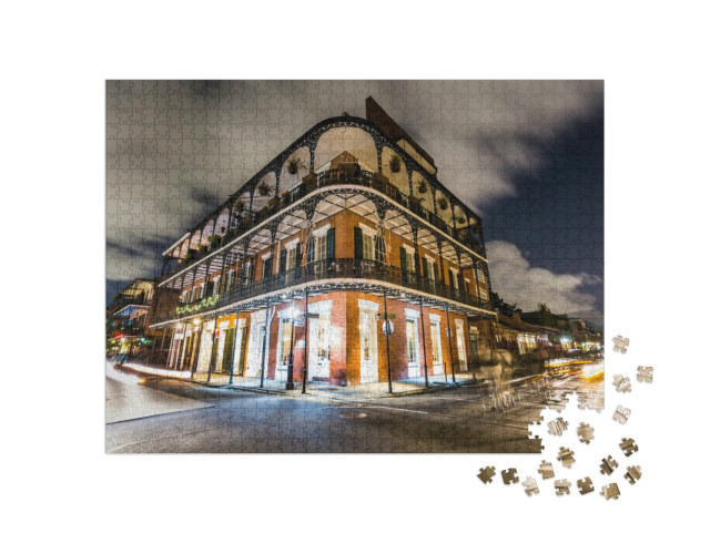 Puzzel 1000 stukjes „Franse wijk in het centrum van New Orleans“