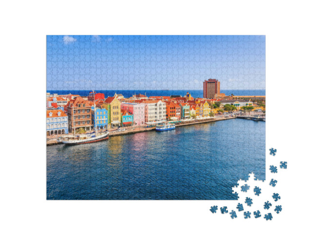 Puzzel 1000 stukjes „Centrum van Willemstad, Curaçao, Nederlandse Antillen“