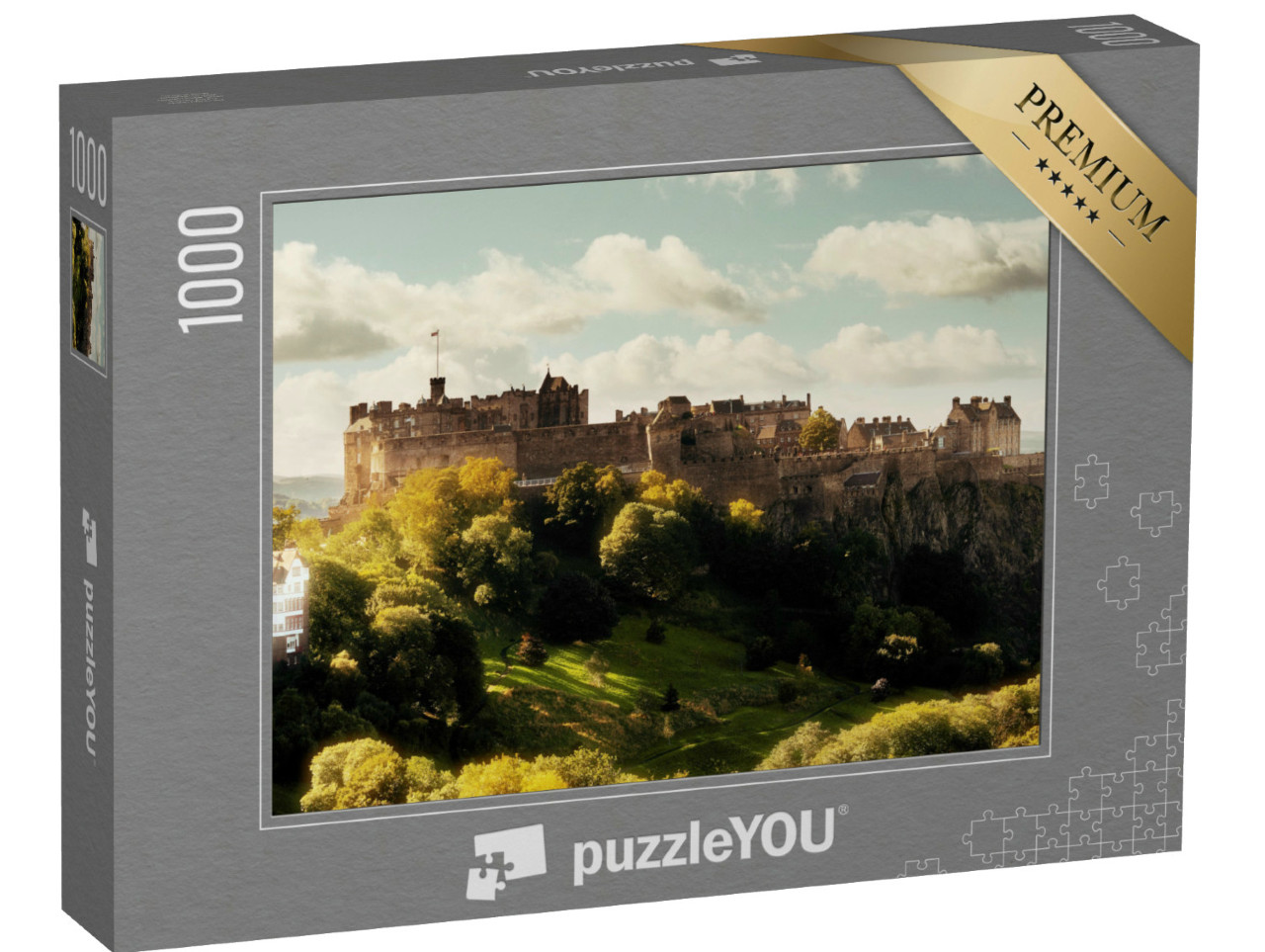 Puzzel 1000 stukjes „Majestueus kasteel van Edinburgh, Schotland“