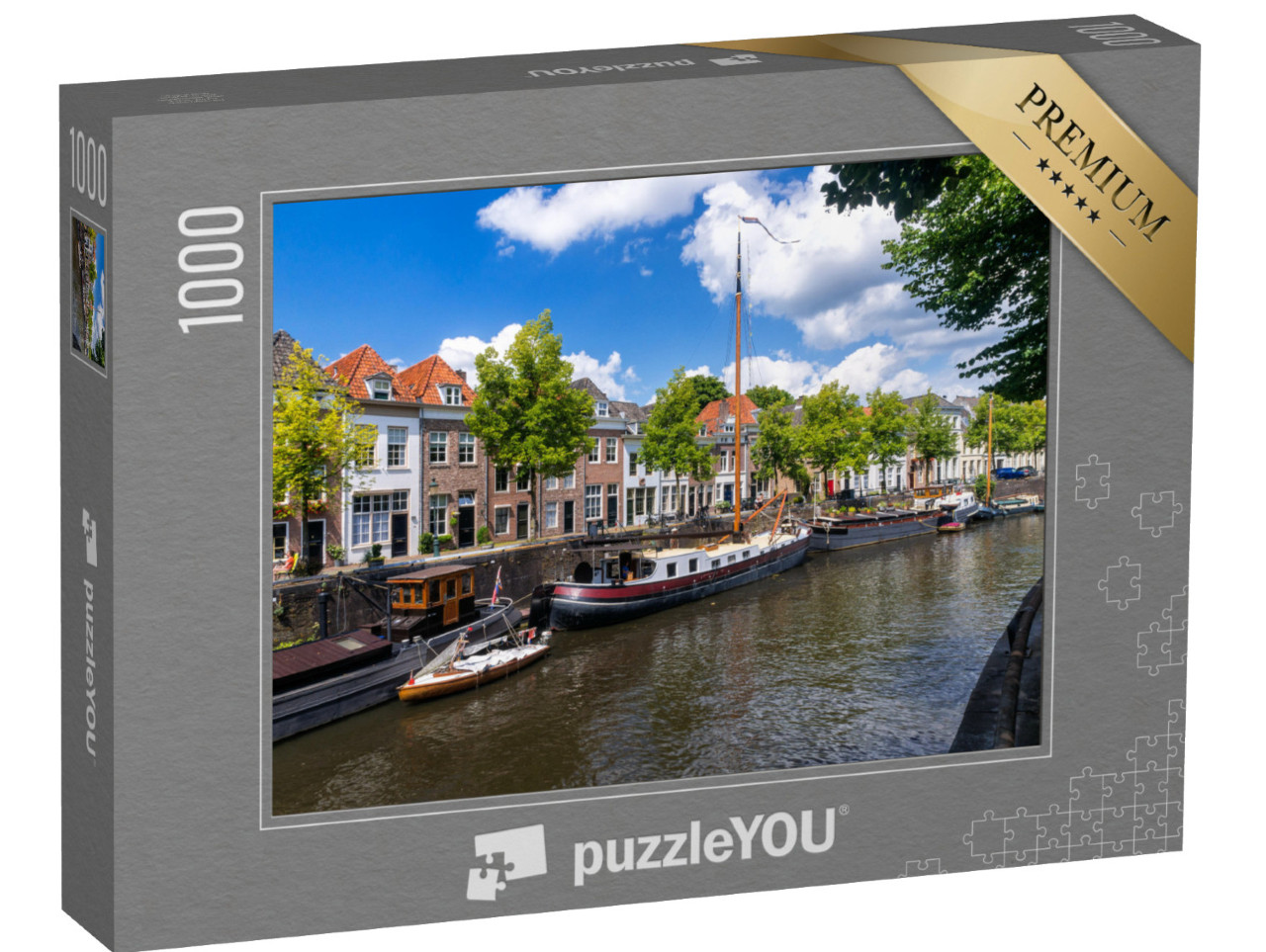 Puzzel 1000 stukjes „De oude haven in Den Bosch, Nederland“