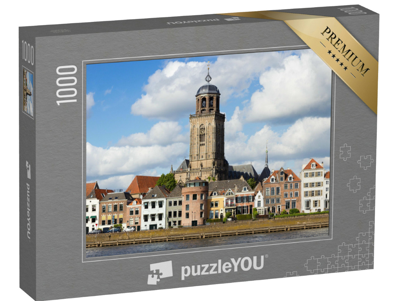 Puzzel 1000 stukjes „Stadsgezicht van Deventer, Nederland“