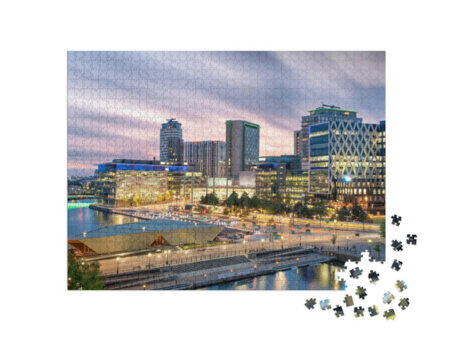Puzzel 1000 stukjes „Media City, Salford Quays, Manchester“
