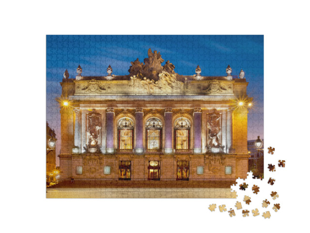 Puzzel 1000 stukjes „Gedetailleerde weergave van de grand opera van Lille in Noord-Frankrijk“