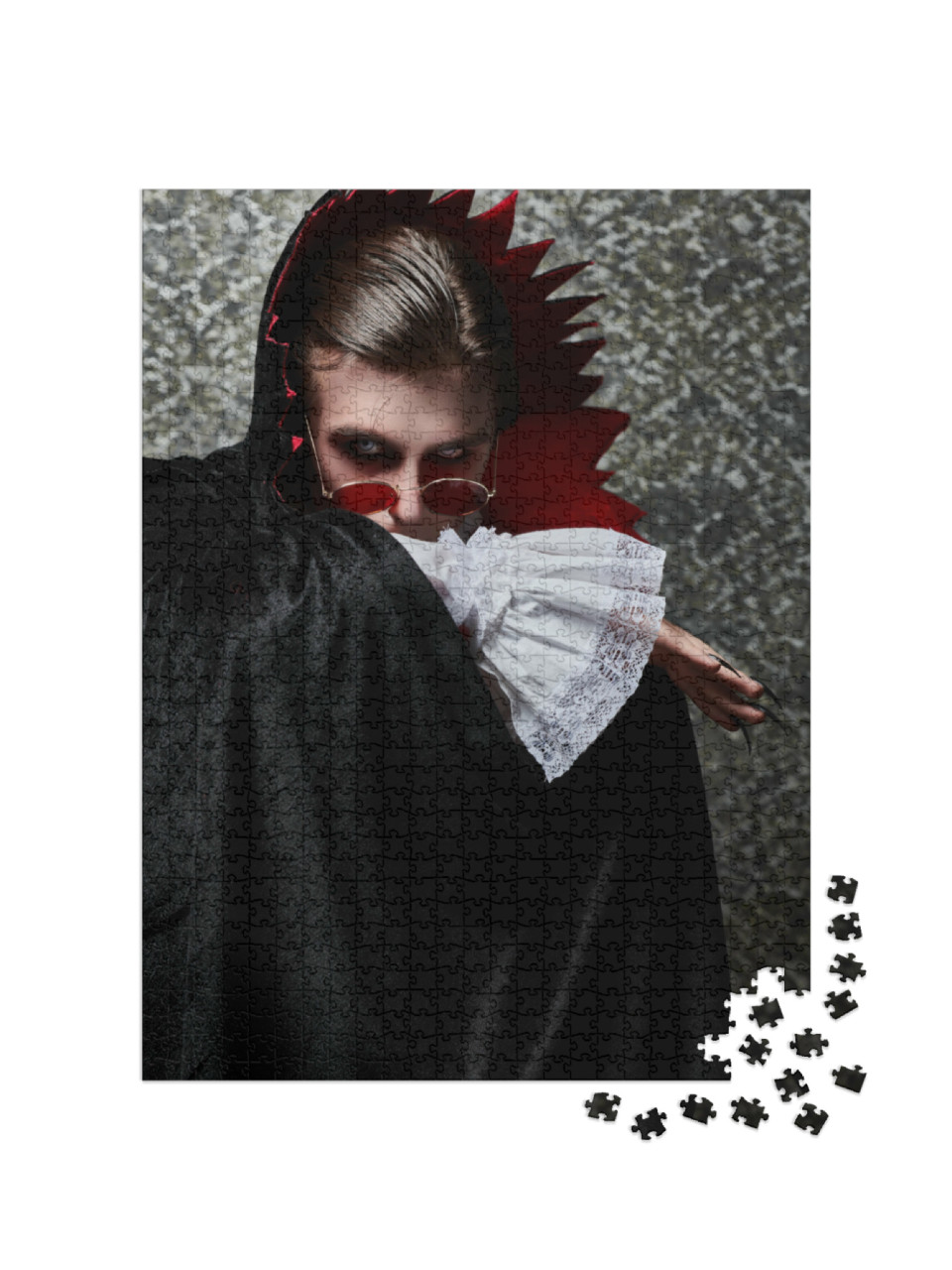 Puzzel 1000 stukjes „Portret van een vampirische aristocraat uit de 19e eeuw“