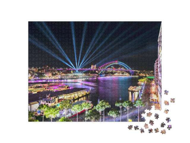 Puzzel 1000 stukjes „Circular Quay en Sydney Harbour Bridge, Australië“