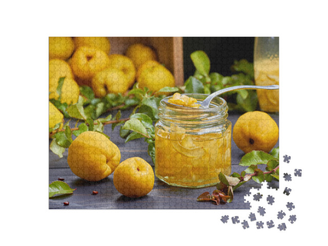 Puzzel 1000 stukjes „Japanse kweepeersiroop op vers fruit“