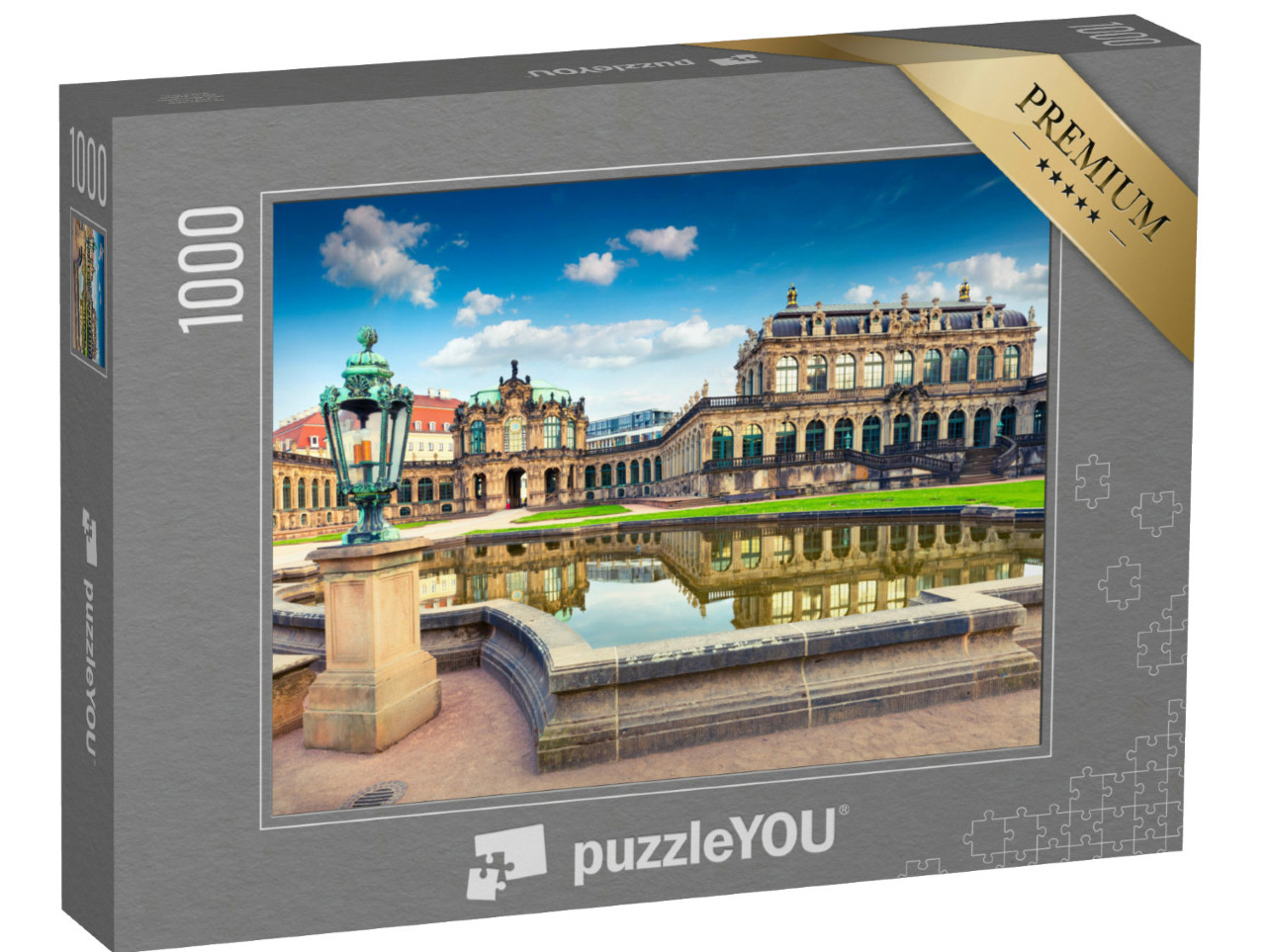 Puzzel 1000 stukjes „Dresden Zwinger in de ochtend, Kunstgalerie, Saksen“