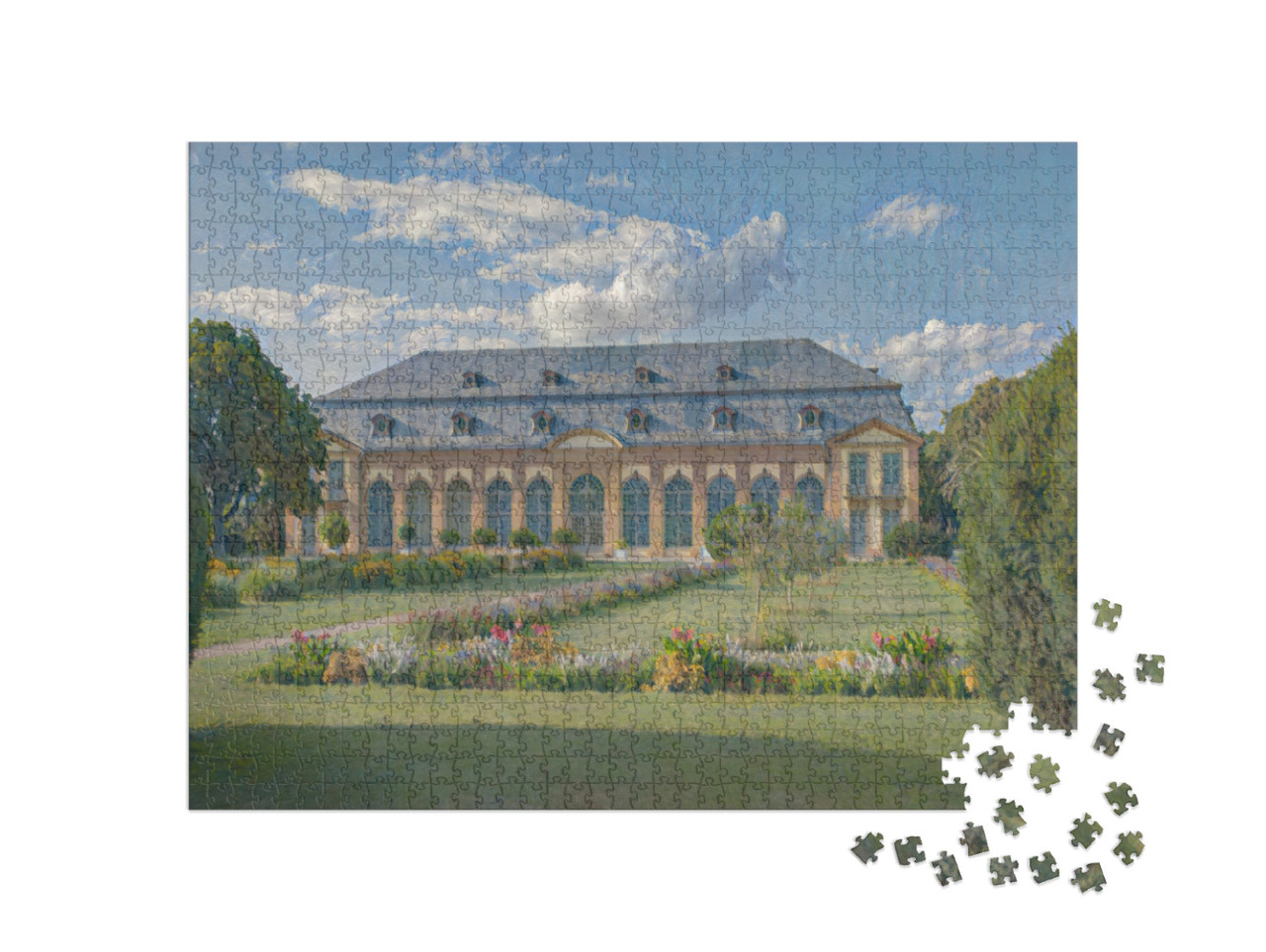 Puzzel 1000 stukjes „in de kunststijl van Claude Monet - Oud huis in Darmstadt, Hessen, Duitsland“