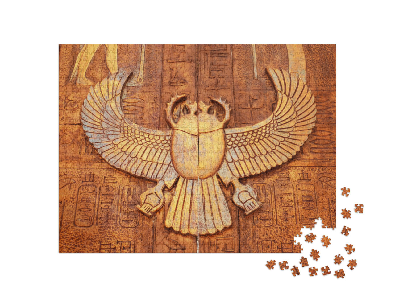 Puzzel 1000 stukjes „Oud-Egyptische poort in de piramiden, Egypte“