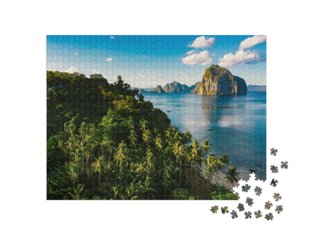 Puzzel 1000 stukjes „Las Cabanas strand, provincie Palawan, Filippijnen“