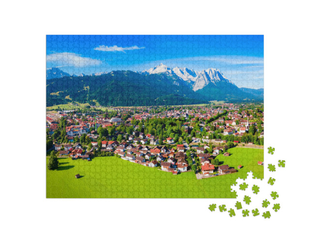 Puzzel 1000 stukjes „Garmisch-Partenkirchen en Zugspitze“