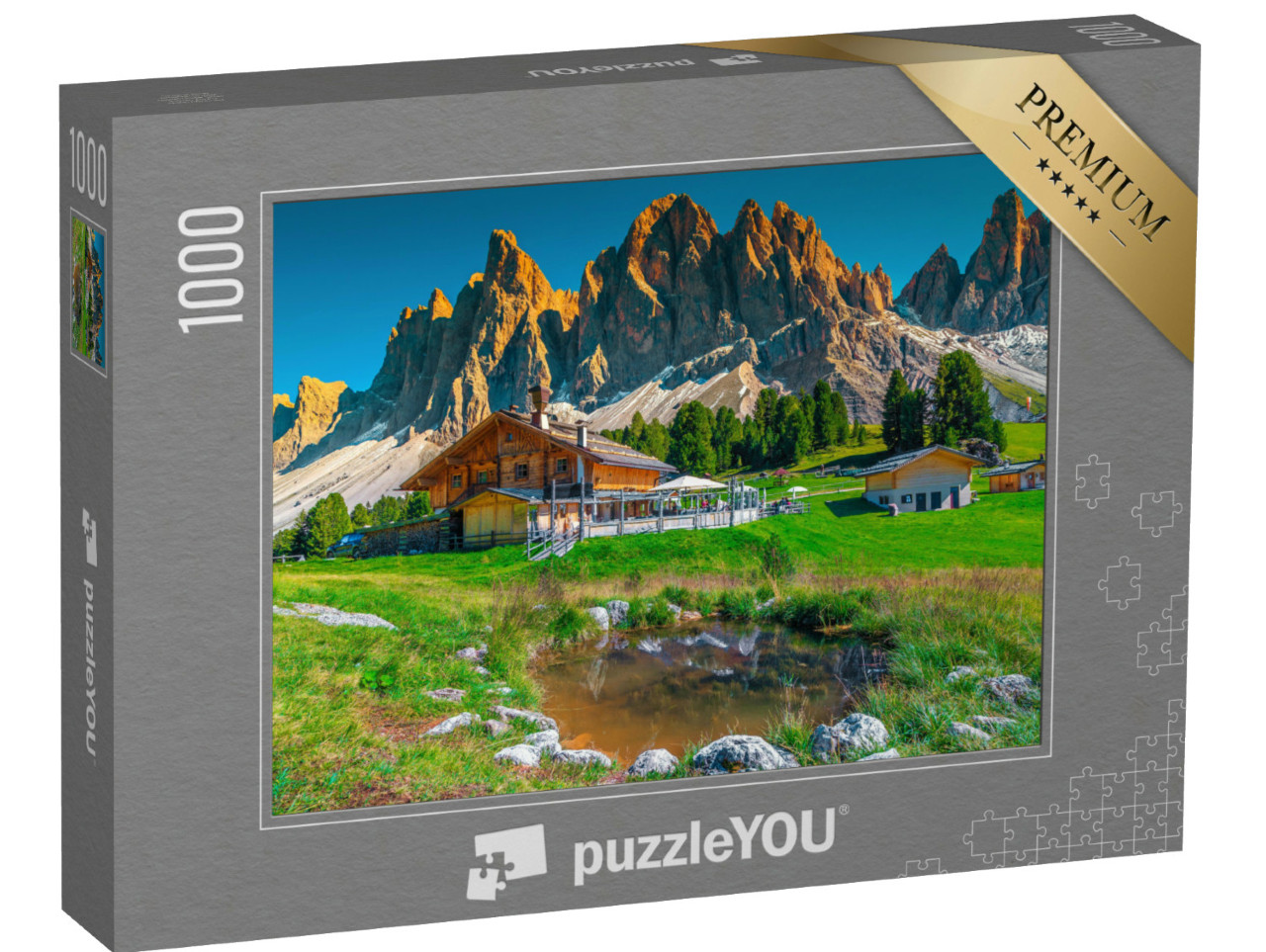 Puzzel 1000 stukjes „Adembenemende Geisler berggroep, Dolomieten, Italië“