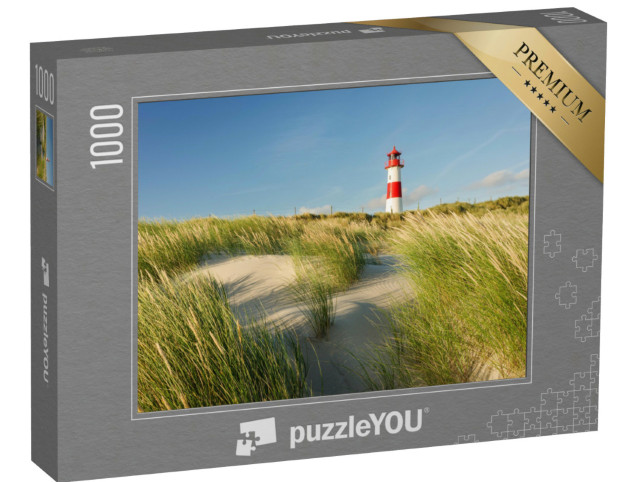 Puzzel 1000 stukjes „Lijst East Lighthouse bij Ellenbogen, Sylt, Sleeswijk-Holstein“