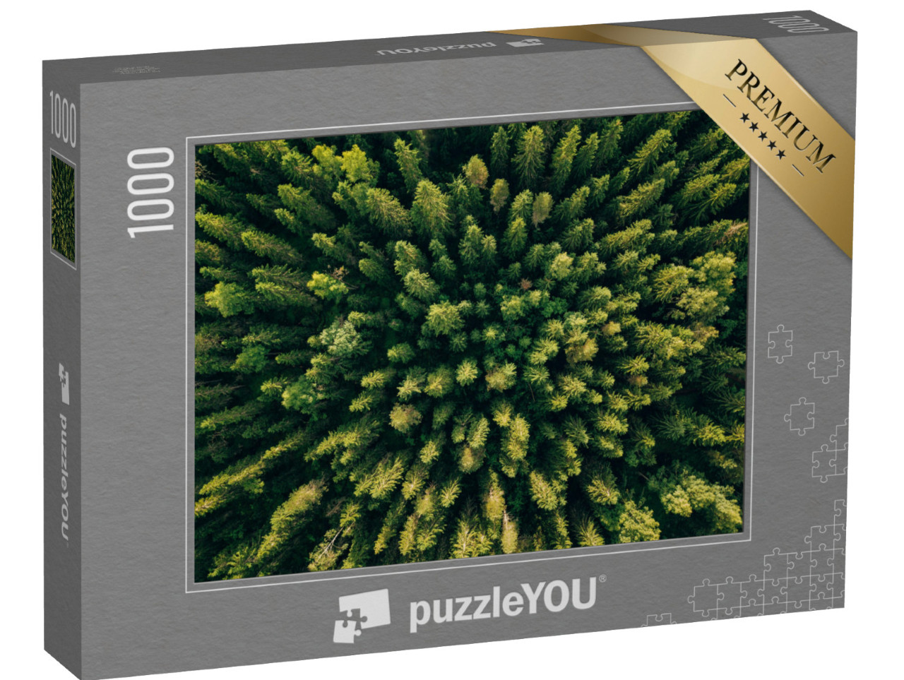 Puzzel 1000 stukjes „Vogelvlucht van een naaldbos“