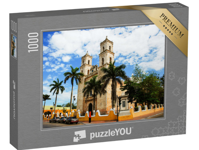 Puzzel 1000 stukjes „Kathedraal van San Servasio in Valladolid, Yucatan, Mexico“