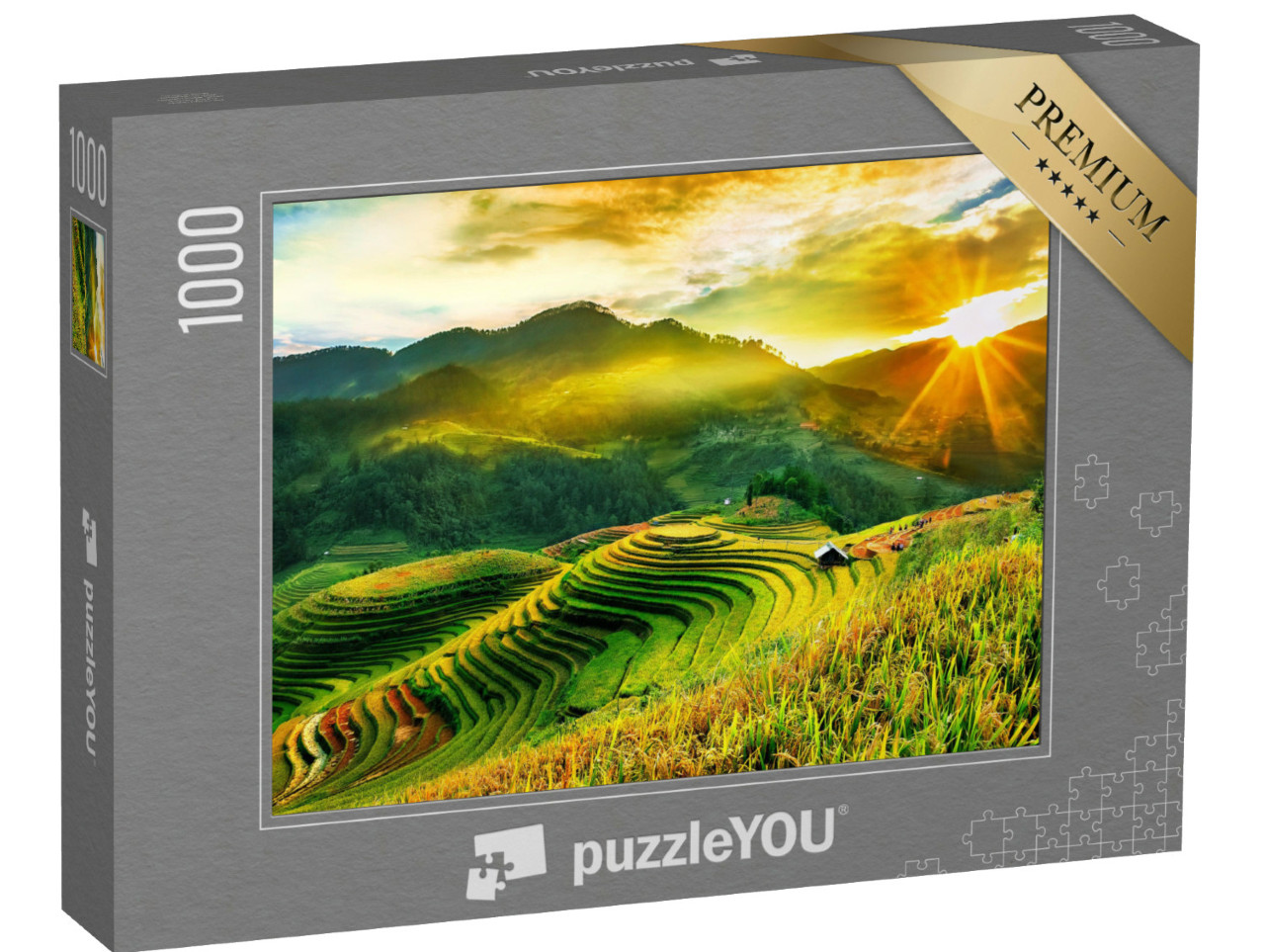 Puzzel 1000 stukjes „Terrasvormige rijstvelden in Vietnam“