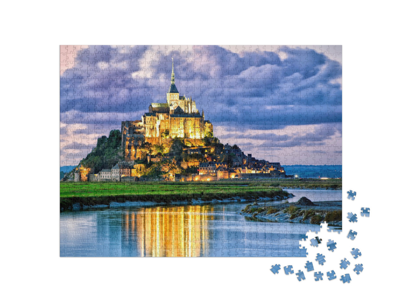 Puzzel 1000 stukjes „Mont Saint Michel, Frankrijk“