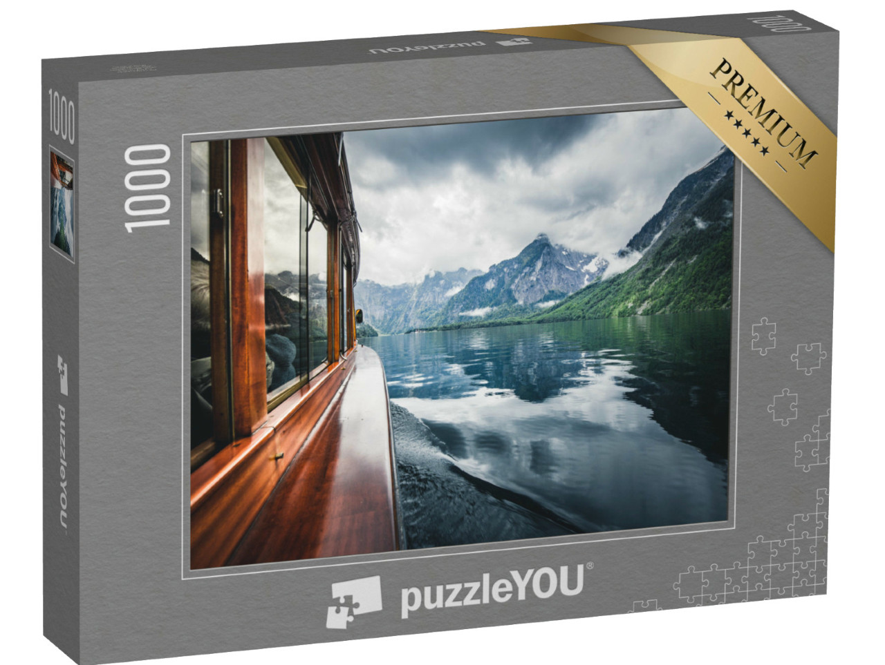 Puzzel 1000 stukjes „Traditioneel schip op de beroemde Königssee, Berchtesgadener Land, Beieren“