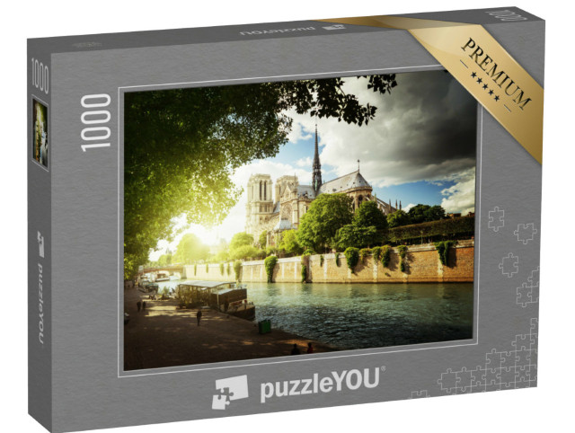 Puzzel 1000 stukjes „Seine en Notre Dame de Paris, Frankrijk“