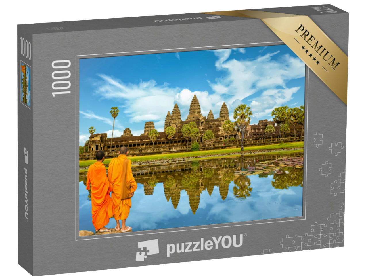 Puzzel 1000 stukjes „Angkor Wat: tempelcomplex en grootste religieuze monument ter wereld, Cambodja“