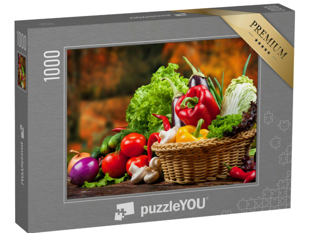 Puzzel 1000 stukjes „Kleurrijke mix van verschillende groenten“