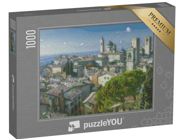 Puzzel 1000 stukjes „in de kunststijl van Claude Monet - Bergamo, Lombardije, Italië - Puzzelcollectie Kunstenaars & Schilderijen“