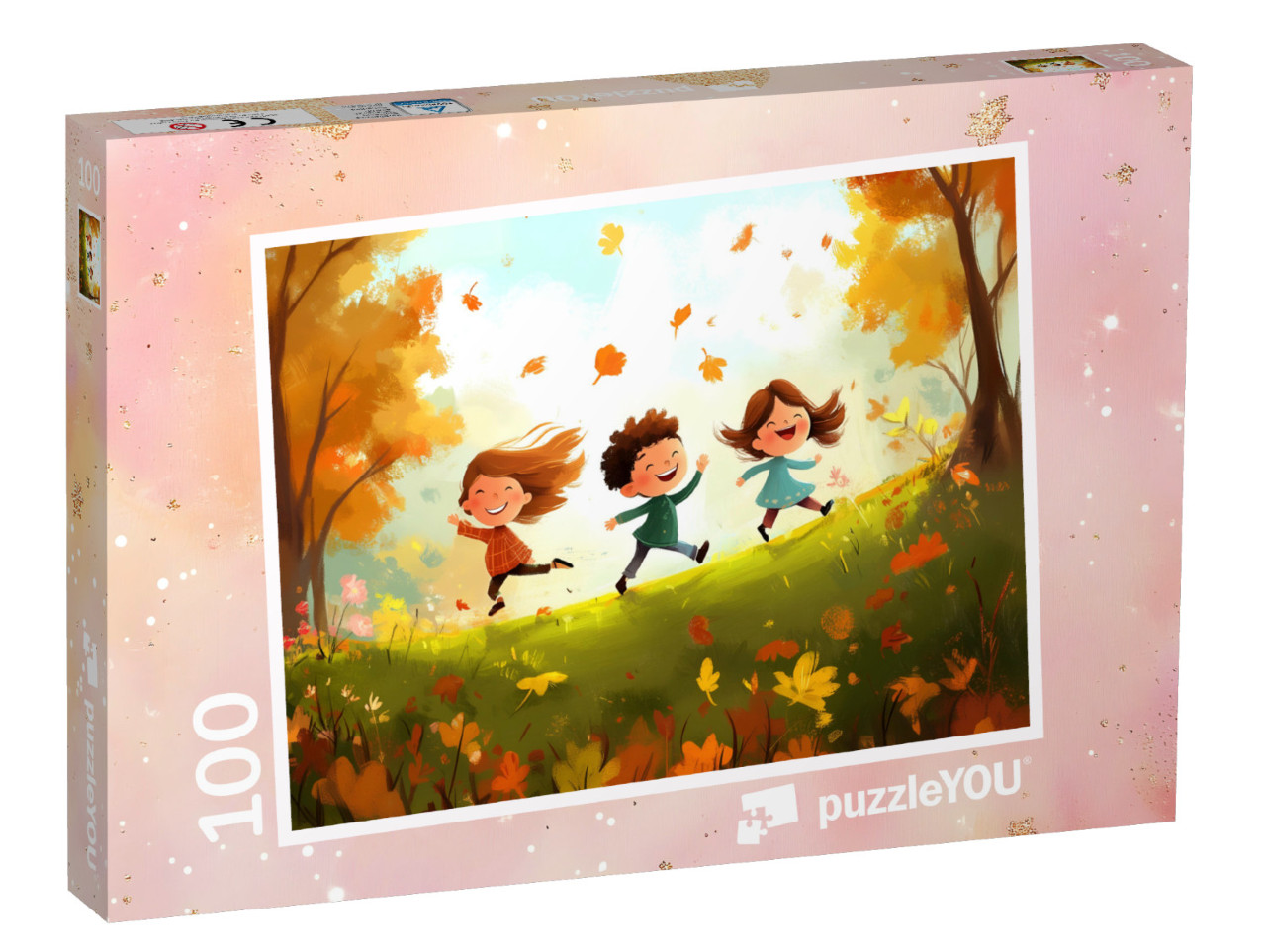Puzzel 100 stukjes „In een werveling van bladeren“