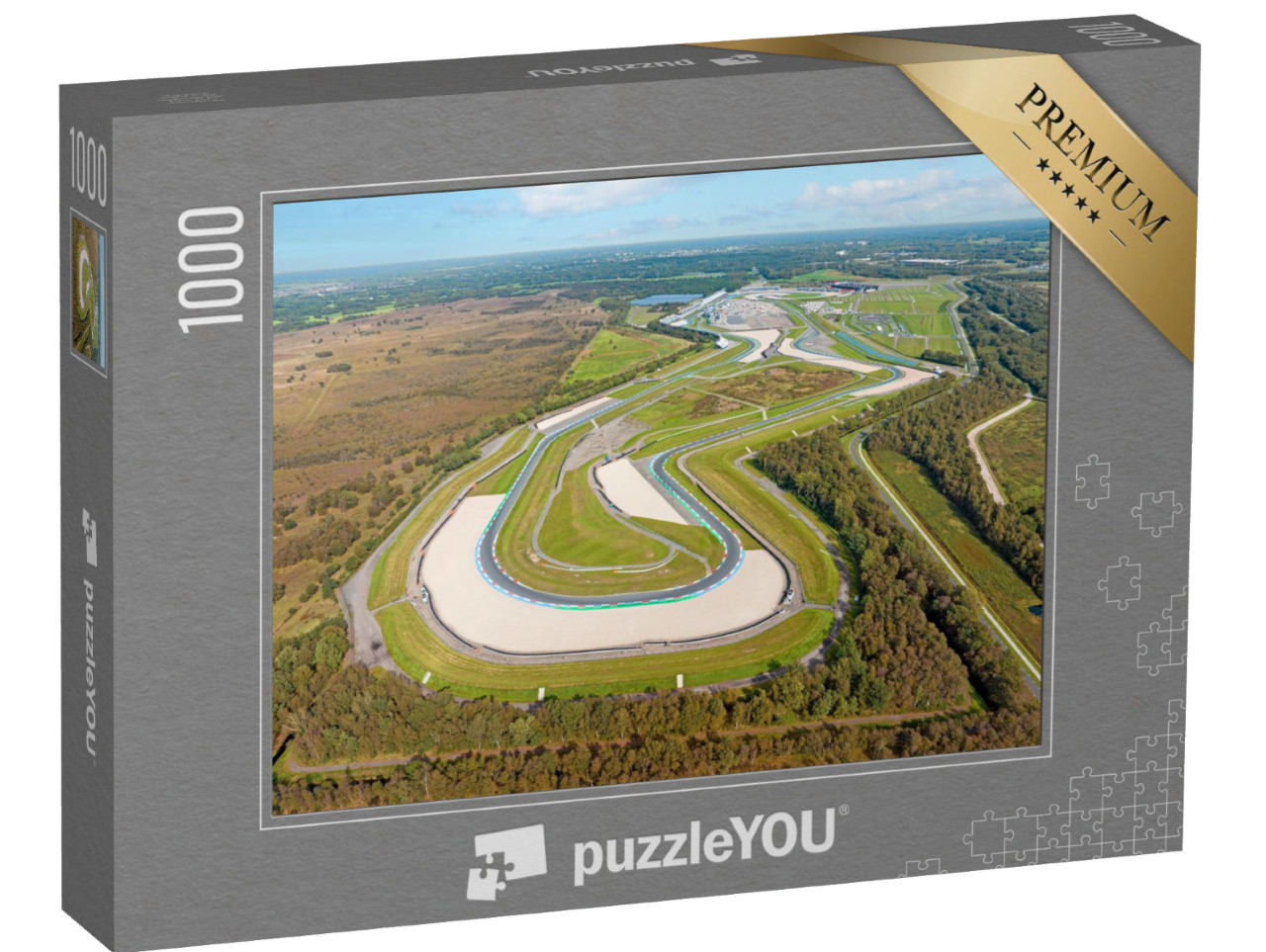 Puzzel 1000 stukjes „Luchtfoto van het circuit in Assen, Nederland“