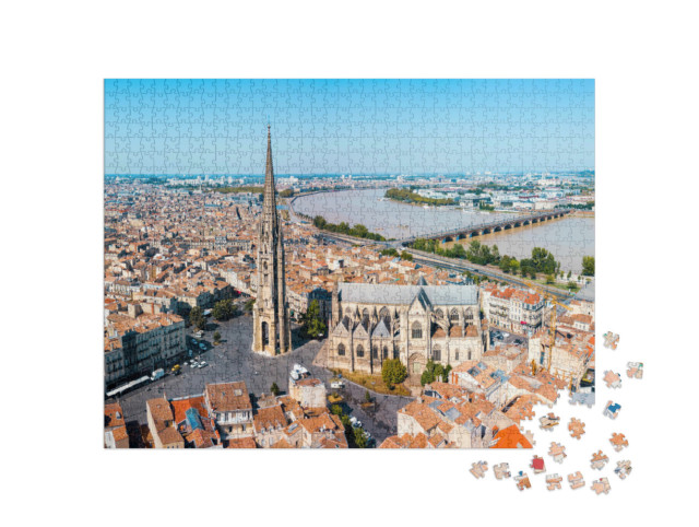 Puzzel 1000 stukjes „Panoramisch uitzicht op Bordeaux in Frankrijk“