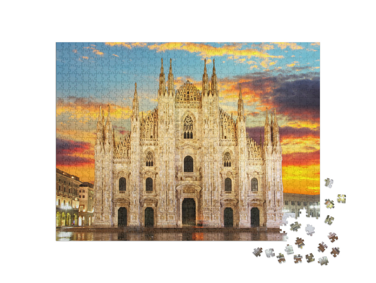 Puzzel 1000 stukjes „Duomo van Milaan“