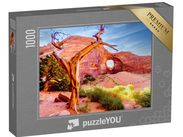 Puzzel 1000 stukjes „Oor van de Wind, rotsformatie in Monument Valley, VS“