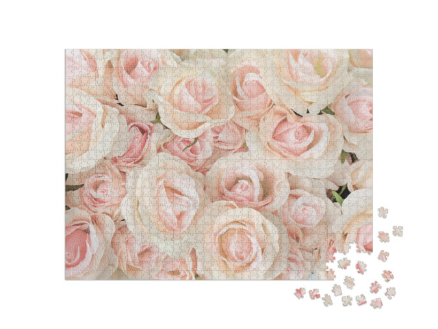 Puzzel 1000 stukjes „Roze roos“