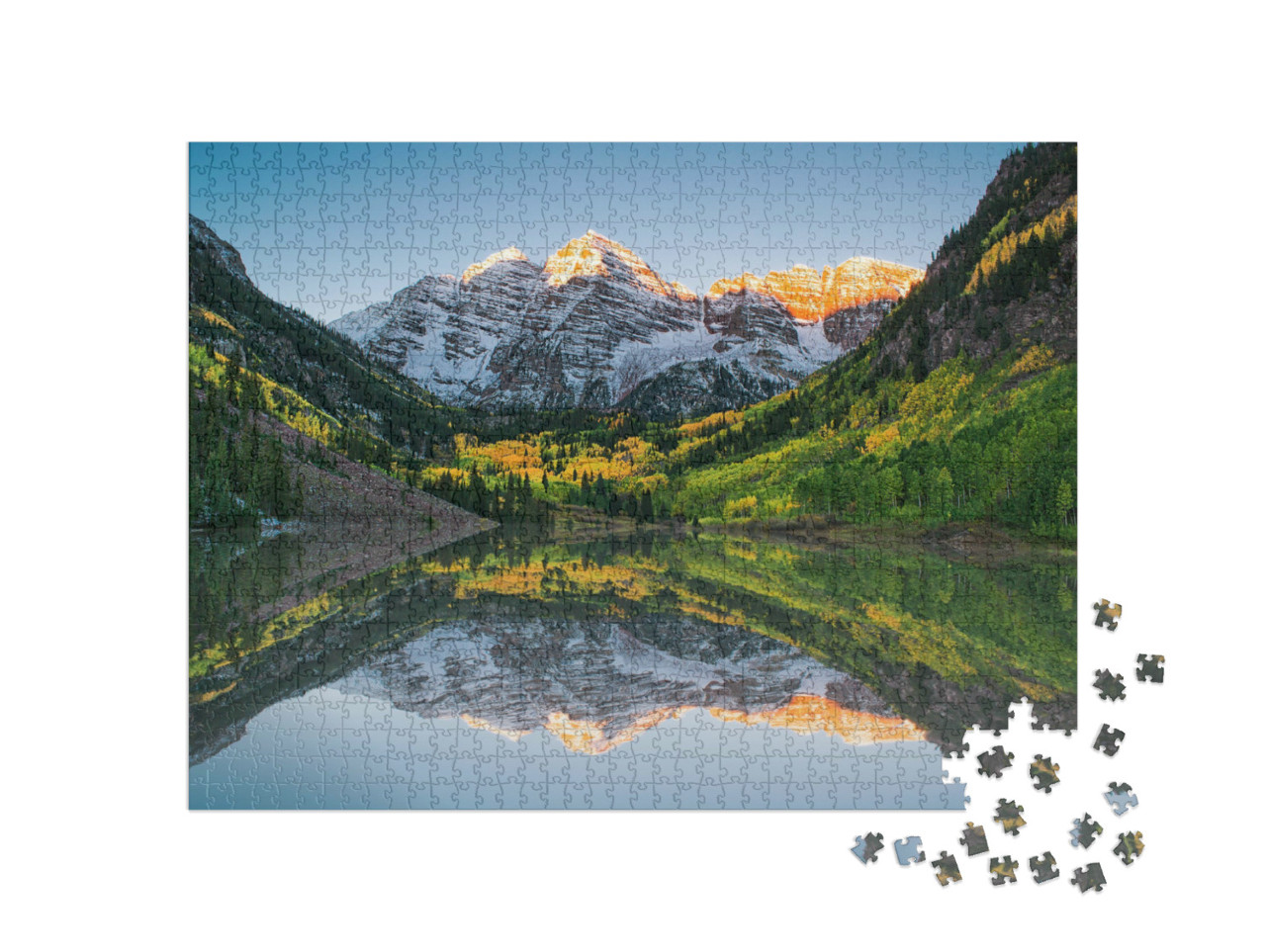 Puzzel 1000 stukjes „Zonsopgang bij Maroon Bells Lake“
