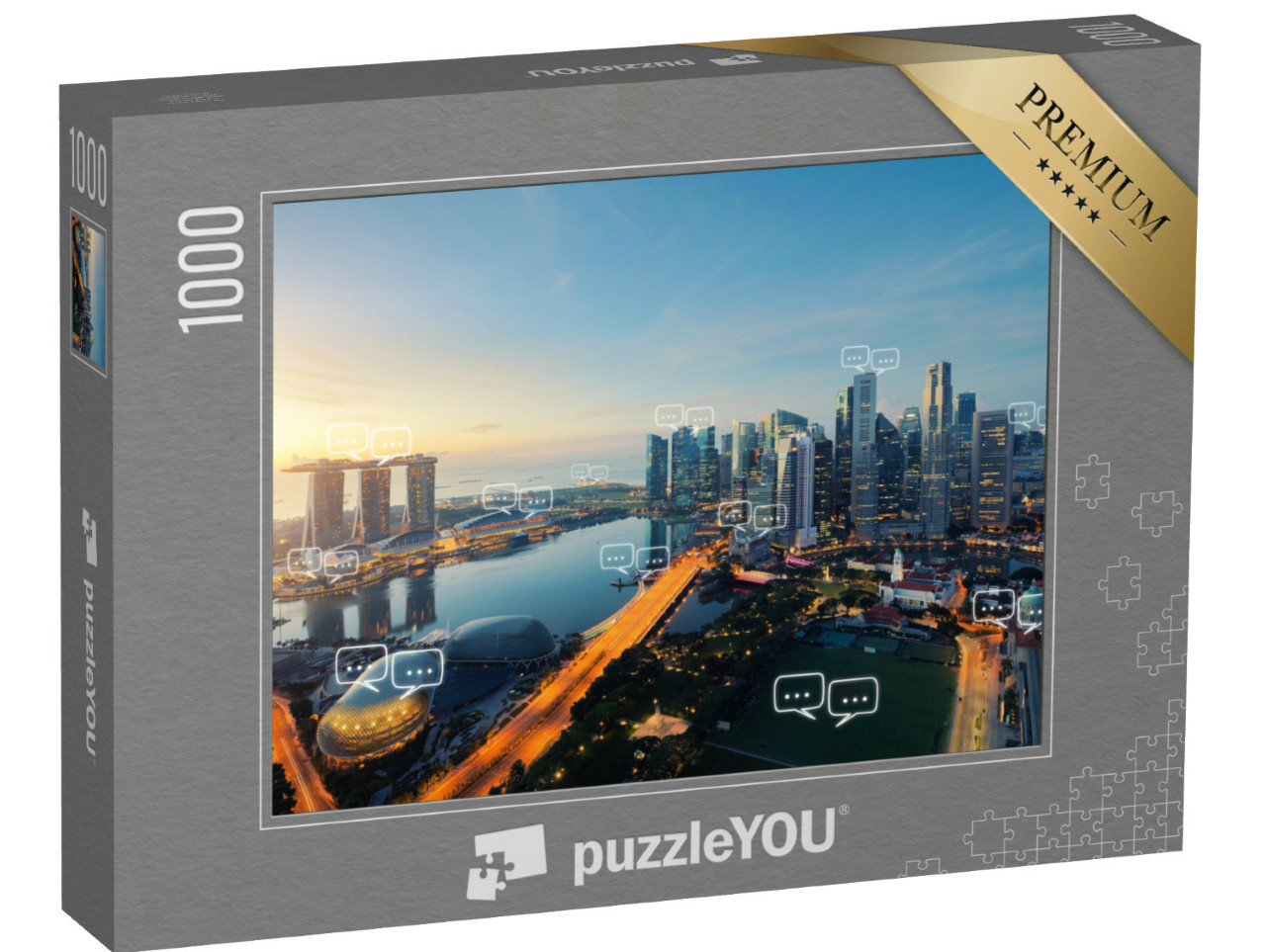Puzzel 1000 stukjes „Communicatie in Singapore“