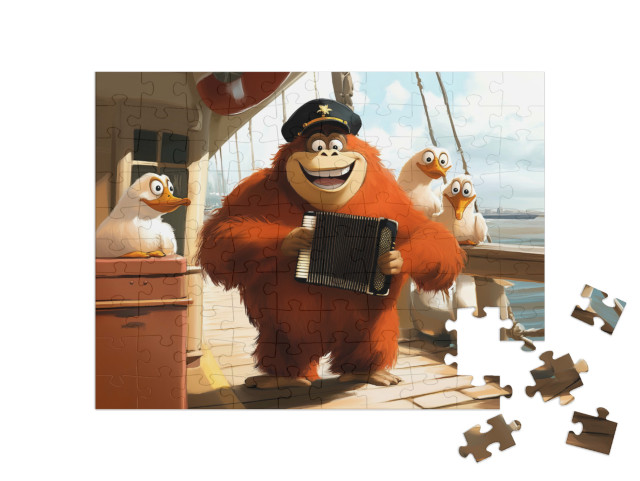 Puzzel 100 stukjes „De zingende kapitein“